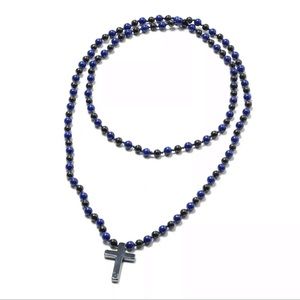 Last one! Lapis Lazuli cross necklace